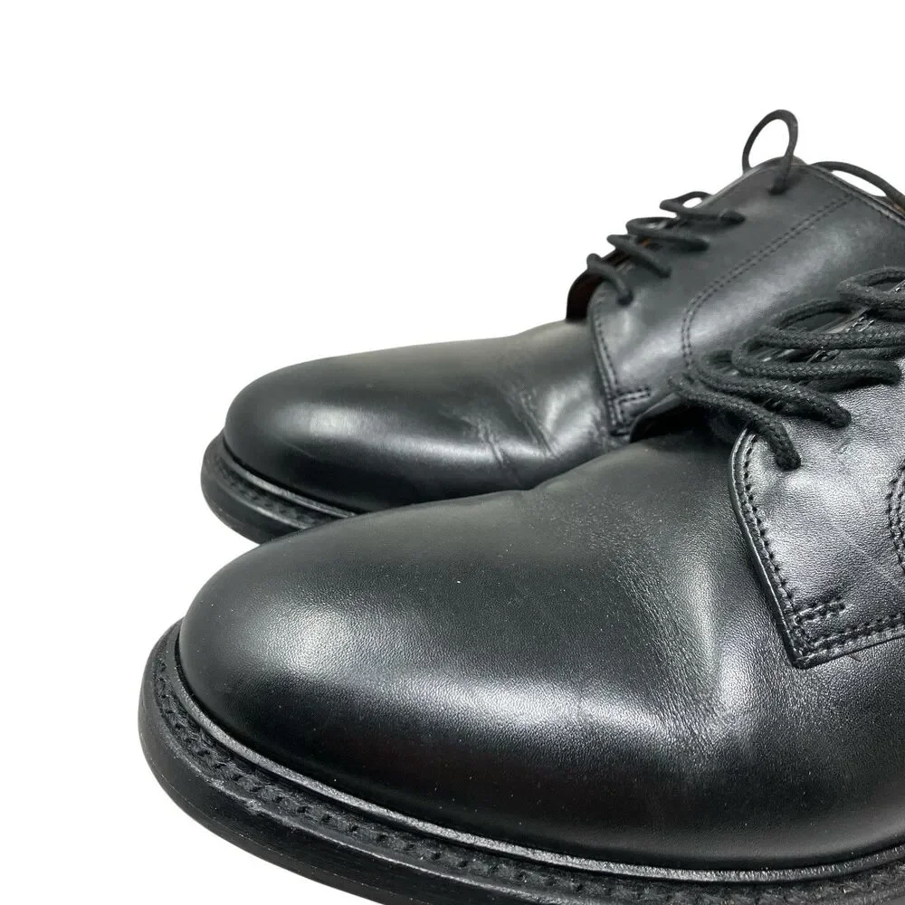 J.Crew Ludlow Mens 11.5 Black Leather Derby Shoes Old‎ Money Preppy Euro Summer